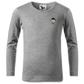 Da Oid Sinzer Musikinstrumente Longsleeve Kinder Grau Meliert Weinberg Front